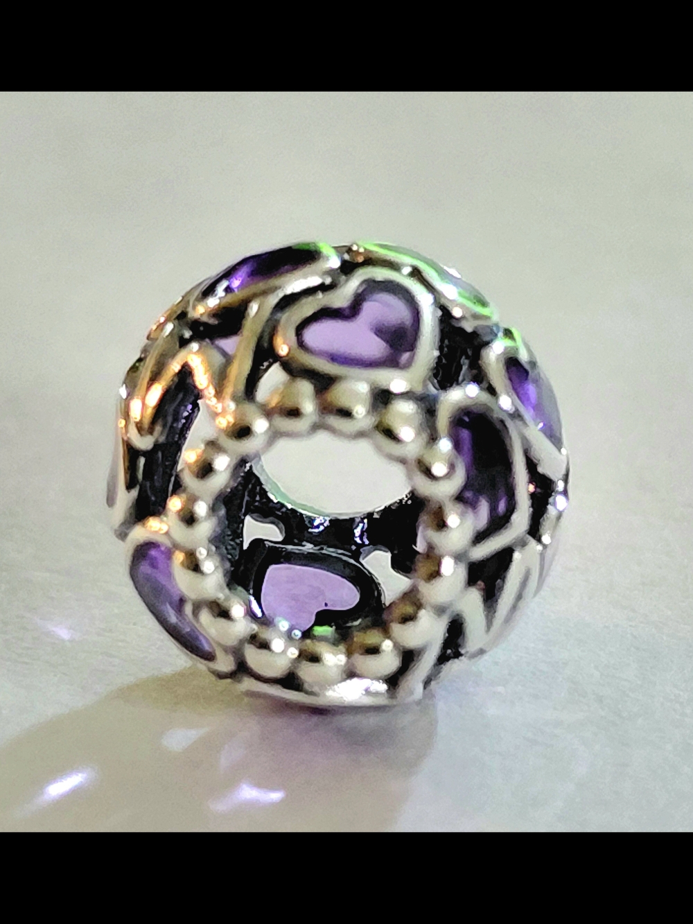 Authentic NEW Pandora Openwork Hearts Mom Charm - Picture 9 of 9